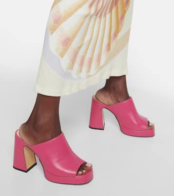 Alba 90 platform leather mules | Souliers Martinez