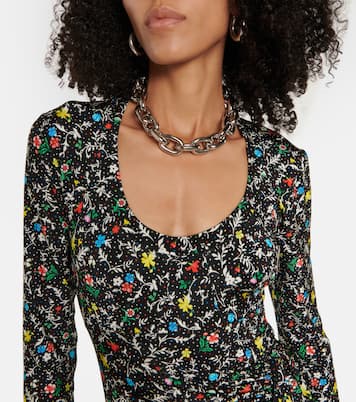 Printed wrap midi dress | Rabanne