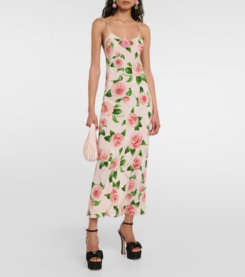 Floral silk slip dress | Rodarte