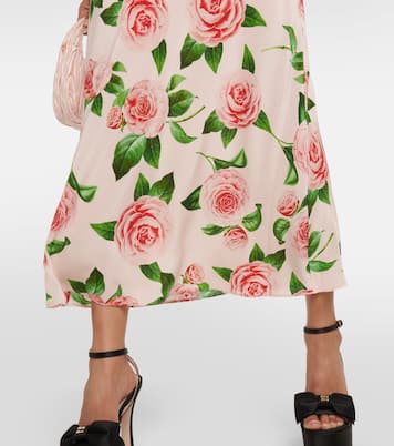 Floral silk slip dress | Rodarte