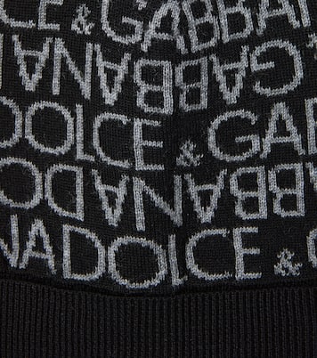 Logo intarsia virgin wool beanie | Dolce&Gabbana Kids