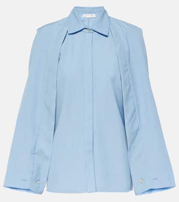 Blusa in lana vergine con mantella | Victoria Beckham