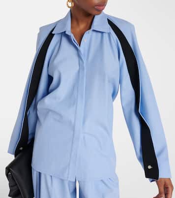 Blusa in lana vergine con mantella | Victoria Beckham