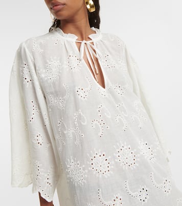 Lucy embroidered cotton kaftan  | Melissa Odabash