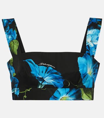 Top bralette in cotone con stampa | Dolce&Gabbana