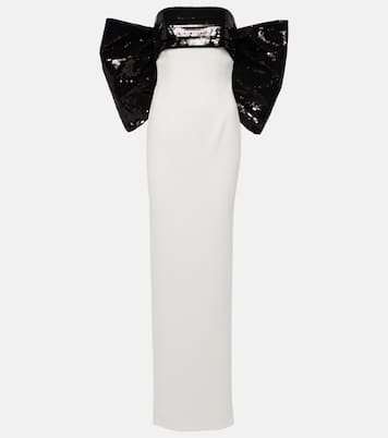 Sequined bow-detail gown | Mônot