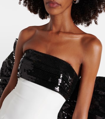 Sequined bow-detail gown | Mônot