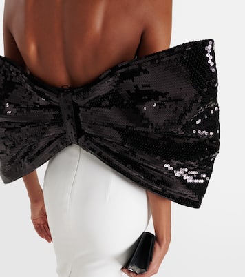 Sequined bow-detail gown | Mônot