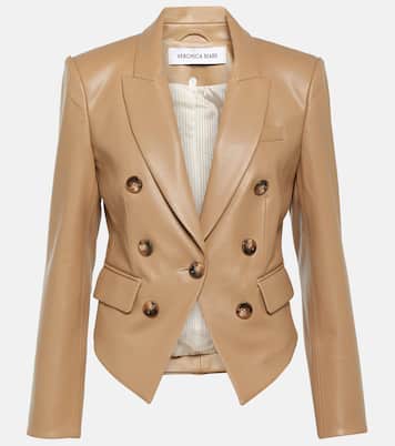 Cooke single-breasted faux leather jacket  | Veronica Beard