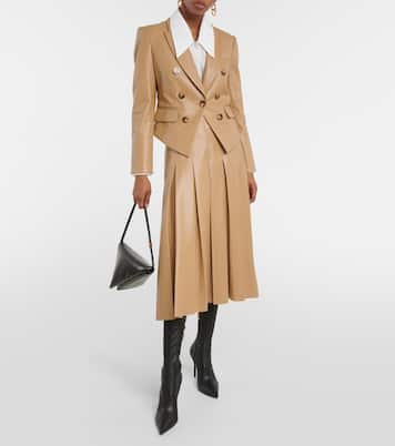 Cooke single-breasted faux leather jacket  | Veronica Beard