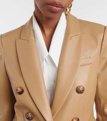 Cooke single-breasted faux leather jacket  | Veronica Beard