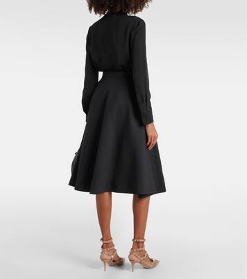Jupe midi en Crêpe Couture | Valentino