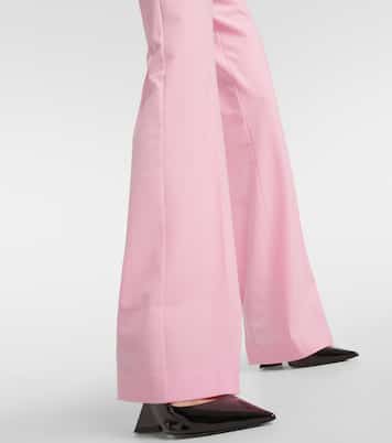 Pantaloni regular in raso a vita alta | Nensi Dojaka