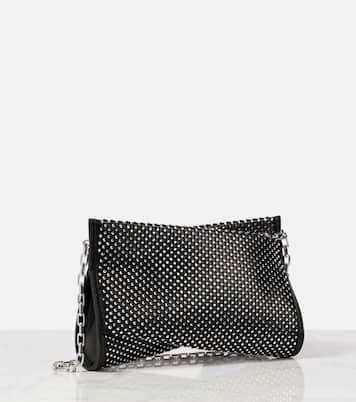 Clutch Loubitwist Small aus Leder mit Kristallen | Christian Louboutin