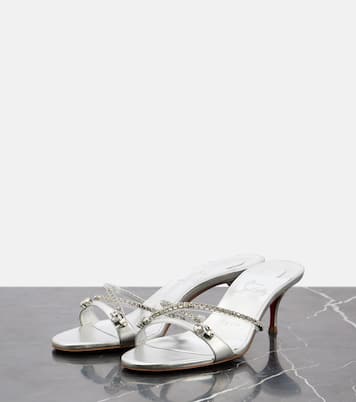Sandali Queen 55 in pelle con cristalli | Christian Louboutin