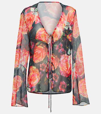 Copricostume Vanessa in chiffon con stampa | Bananhot