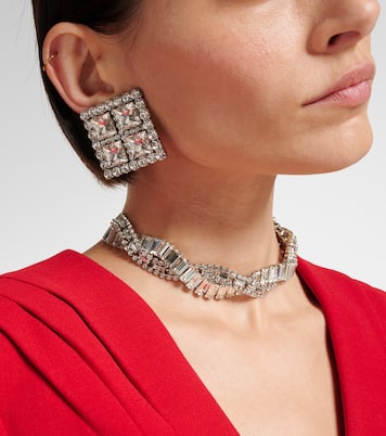 Orecchini a clip con cristalli | Alessandra Rich