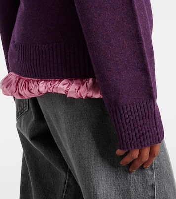 Wool and satin cardigan | JW Anderson