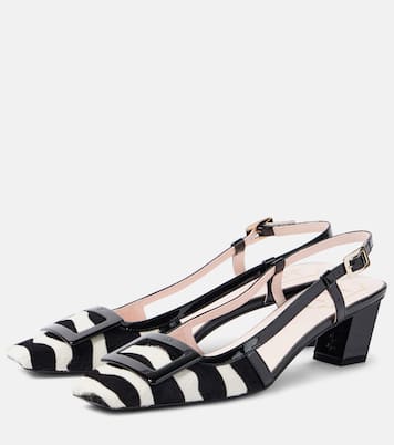 Belle Vivier 45 calf hair slingback pumps | Roger Vivier