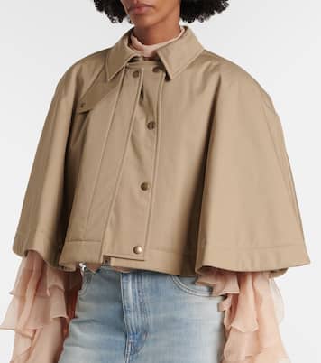 Mantella in gabardine di cotone cropped | Chloé