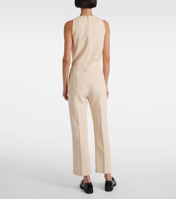 High-rise sablé slim pants | Prada