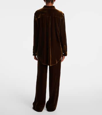 Camicia pigiama London in velluto | Asceno