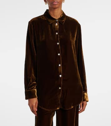 Camicia pigiama London in velluto | Asceno