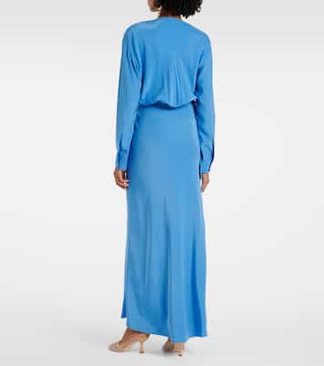 Abito lungo in seta con cut-out | Christopher Esber