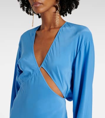 Abito lungo in seta con cut-out | Christopher Esber