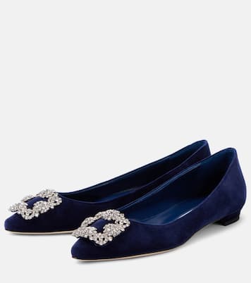 Ballerine Hangisi in velluto | Manolo Blahnik