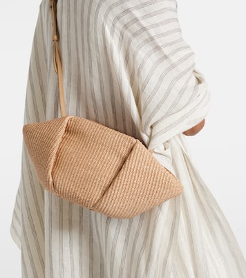 Fold-Over Small raffia clutch | Brunello Cucinelli