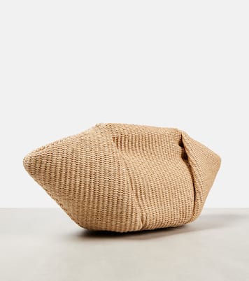 Fold-Over Small raffia clutch | Brunello Cucinelli