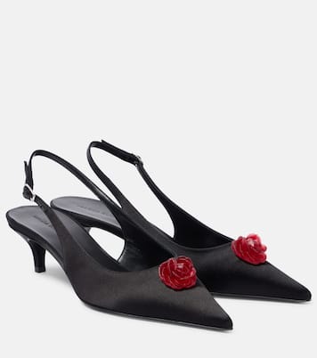 Escarpins 45 en satin à fleurs | Magda Butrym
