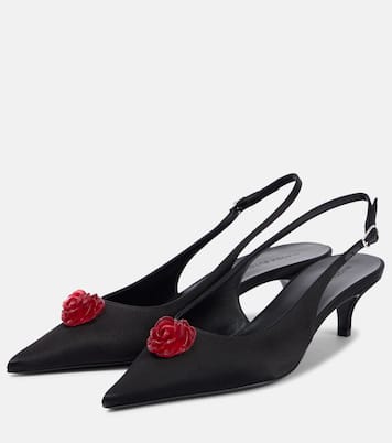 Escarpins 45 en satin à fleurs | Magda Butrym
