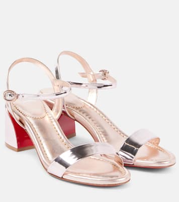 Sandales Miss Jane 55 en cuir métallisé | Christian Louboutin