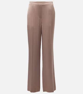 Pantaloni regular Tova in raso di seta | Joseph