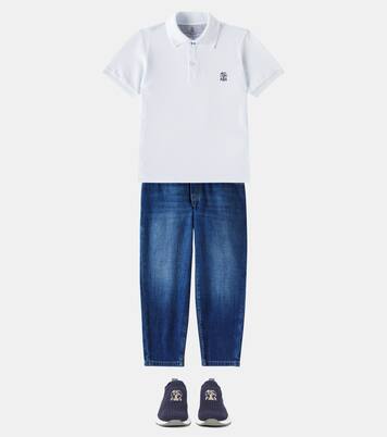 Polohemd aus Baumwoll-Piqué | Brunello Cucinelli Kids
