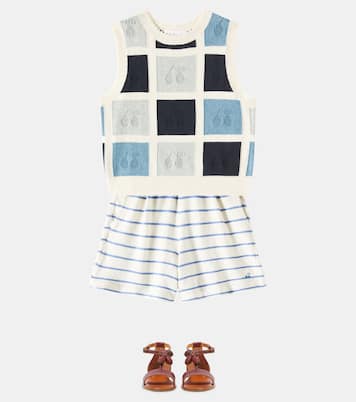 Shorts Cornelia in misto cotone a righe | Bonpoint