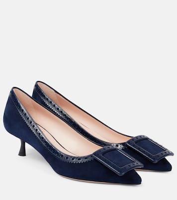 Escarpins Vin In The City 45 en daim | Roger Vivier