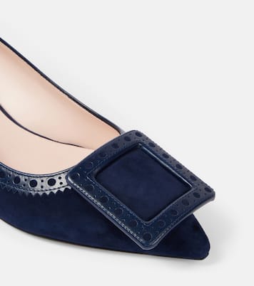 Escarpins Vin In The City 45 en daim | Roger Vivier