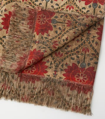 Tormento fringed linen tablecloth  | The House of Lyria