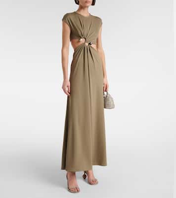 Vestido largo S-Buckle adornado | Christopher Esber