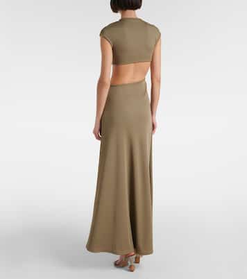 Vestido largo S-Buckle adornado | Christopher Esber