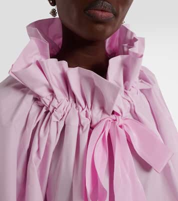 Iconic bow-detail ruffled cotton blouse | Patou