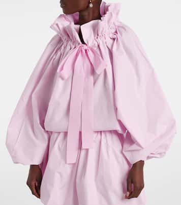 Iconic bow-detail ruffled cotton blouse | Patou