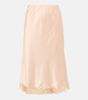 Falda midi Irene de seda | The Row