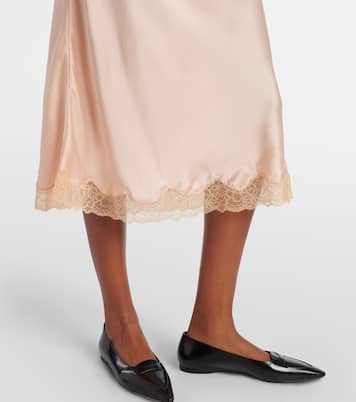 Falda midi Irene de seda | The Row