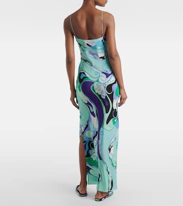 Orchidee printed silk maxi dress | Pucci