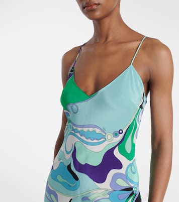 Orchidee printed silk maxi dress | Pucci