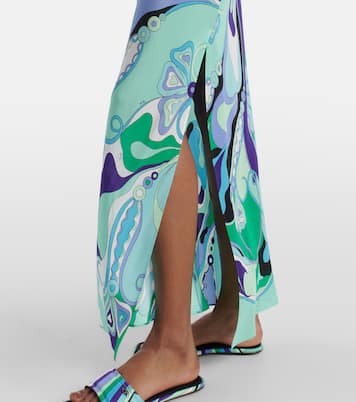 Orchidee printed silk maxi dress | Pucci